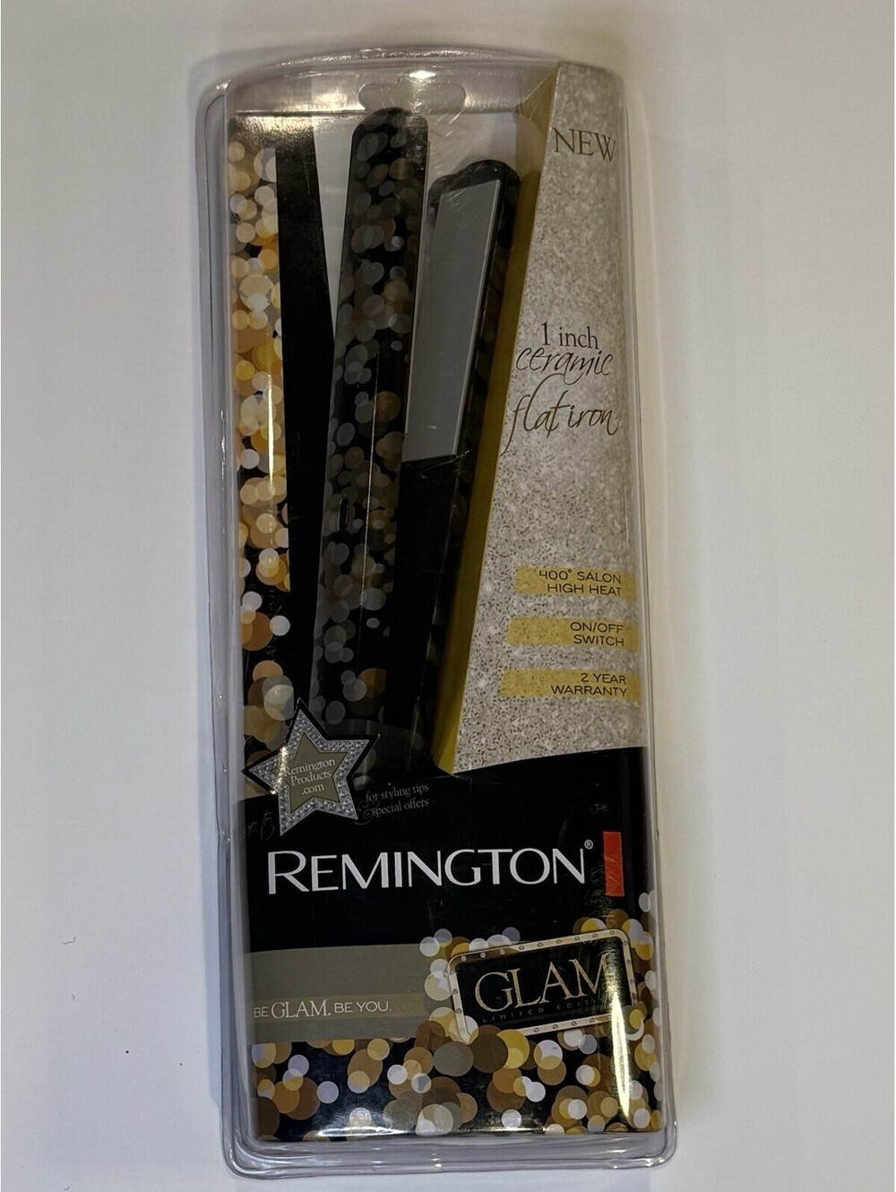 Remington Glam 1” Ceramic Flatiron‎ S-1001 New In Package